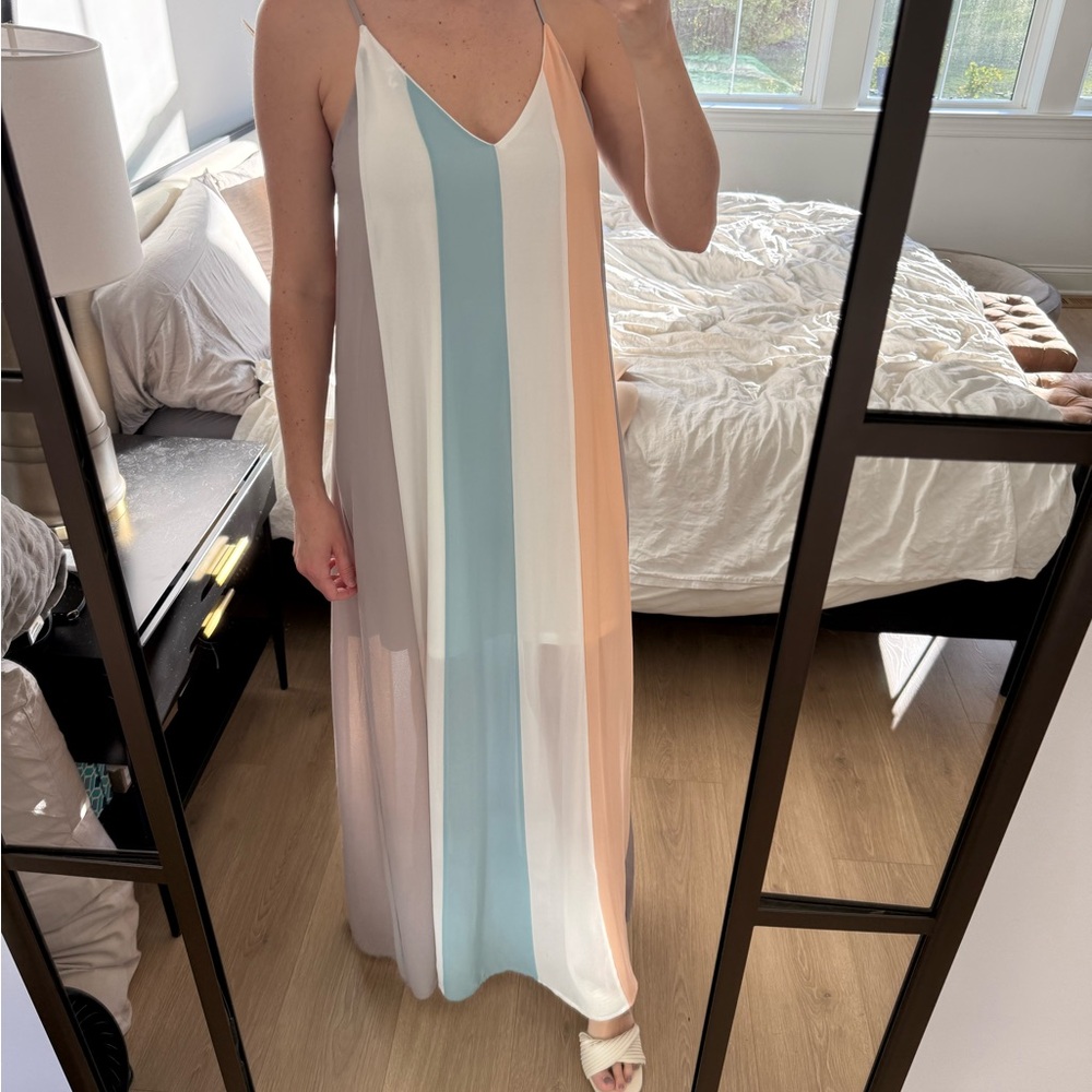 Elegant Multicolor Maxi Dress